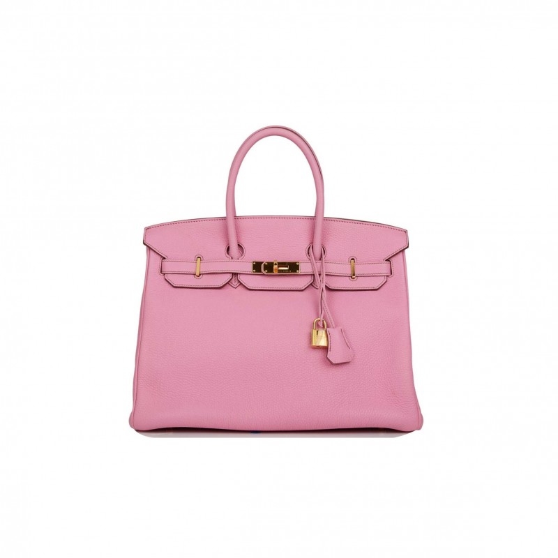 HERMES BIRKIN 35 BUBBLEGUM TOGO GOLD HARDWARE (35cm)