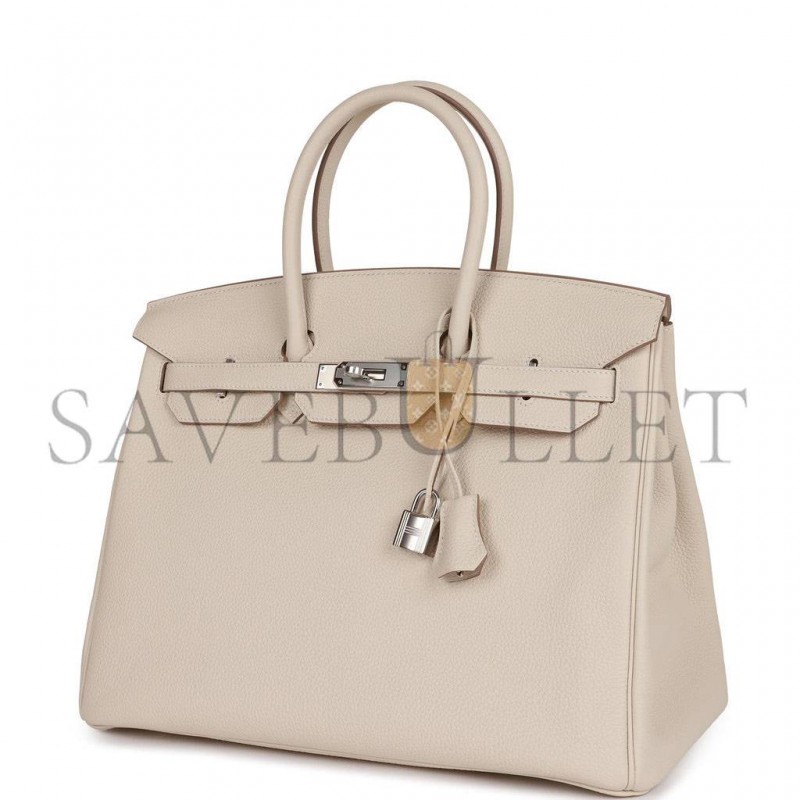 HERMES BIRKIN 35 CRAIE TOGO PALLADIUM HARDWARE 39878406209630 (35cm) HERMES BIRKIN 35 CRAIE TOGO PALLADIUM HARDWARE 39878406209630 (35cm)