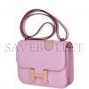 HERMES CONSTANCE 18 MAUVE SYLVESTRE EPSOM ROSE GOLD HARDWARE (18cm)