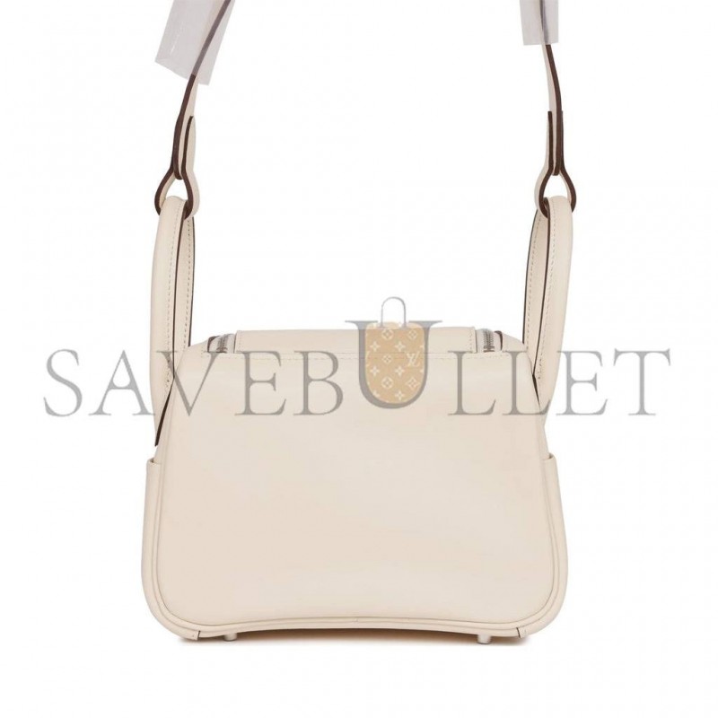 HERMES MINI LINDY NATA VERSO SWIFT PALLADIUM HARDWARE (19*12.5*9) HERMES MINI LINDY NATA VERSO SWIFT PALLADIUM HARDWARE (19*12.5*9)