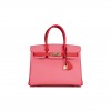 HERMES SPECIAL ORDER (HSS) BIRKIN 30 ROSE AZALEE AND ROUGE DE COEUR EPSOM PERMABRASS HARDWARE( 30cm*22*16cm)