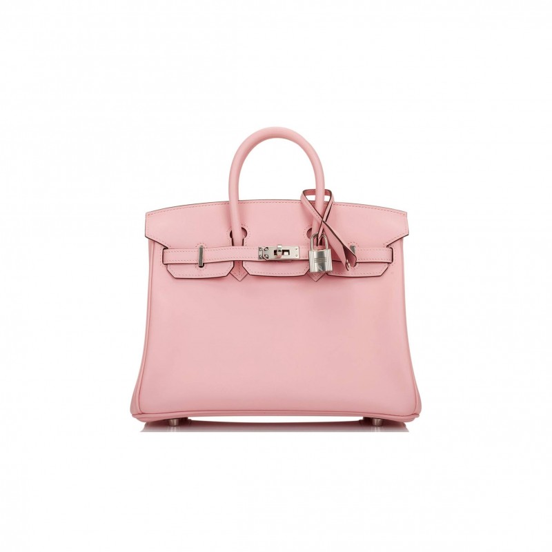 HERMES BIRKIN 25 ROSE SAKURA JONATHAN PALLADIUM HARDWARE HANDMADE (25cm)