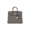 HERMES BIRKIN 25 GRIS MEYER TOGO GOLD HARDWARE HANDMADE (25cm) HERMES BIRKIN 25 GRIS MEYER TOGO GOLD HARDWARE HANDMADE (25cm)