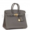 HERMES BIRKIN 25 GRIS MEYER TOGO GOLD HARDWARE HANDMADE (25cm) HERMES BIRKIN 25 GRIS MEYER TOGO GOLD HARDWARE HANDMADE (25cm)