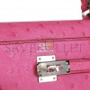 HERMES KELLY SELLIER 25 FUCHSIA OSTRICH PALLADIUM HARDWARE (25*17*7cm) HERMES KELLY SELLIER 25 FUCHSIA OSTRICH PALLADIUM HARDWARE (25*17*7cm)