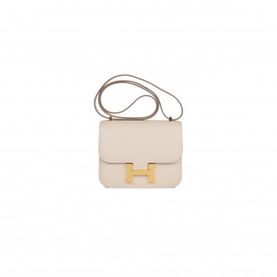 HERMES CONSTANCE 18 CRAIE EPSOM GOLD HARDWARE (18cm)