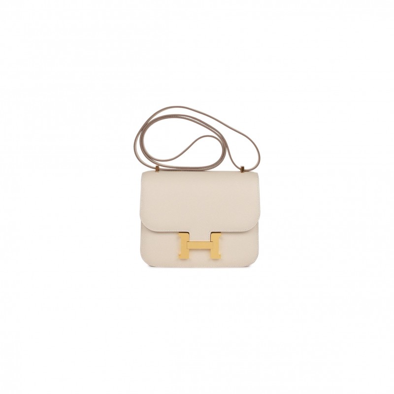 HERMES CONSTANCE 18 CRAIE EPSOM GOLD HARDWARE (18cm)