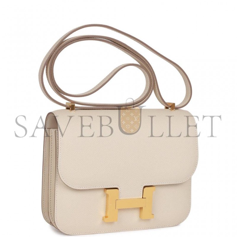 HERMES CONSTANCE 18 CRAIE EPSOM GOLD HARDWARE (18cm)