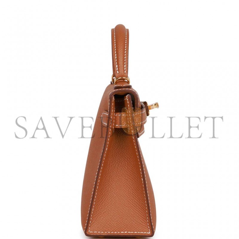HERMES MINI KELLY SELLIER 20 GOLD EPSOM GOLD HARDWARE 39848783642718(19*12*5.5cm) HERMES MINI KELLY SELLIER 20 GOLD EPSOM GOLD HARDWARE 39848783642718(19*12*5.5cm)