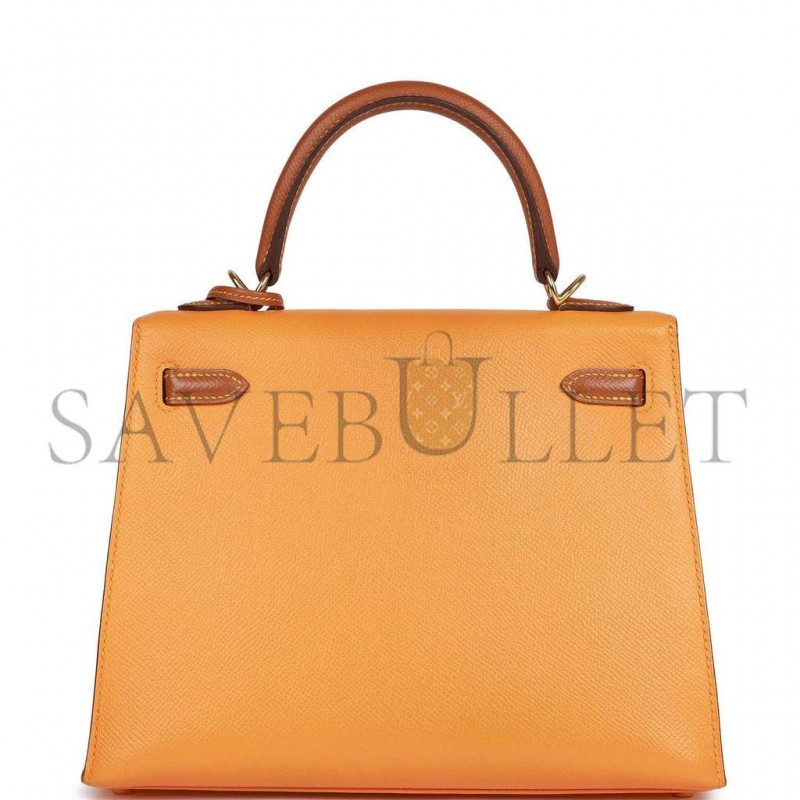 HERMES SPECIAL ORDER (HSS) KELLY SELLIER 25 JAUNE AMBRE AND GOLD EPSOM GOLD HARDWARE HANDMADE (25*17*7cm) HERMES SPECIAL ORDER (HSS) KELLY SELLIER 25 JAUNE AMBRE AND GOLD EPSOM GOLD HARDWARE HANDMADE (25*17*7cm)