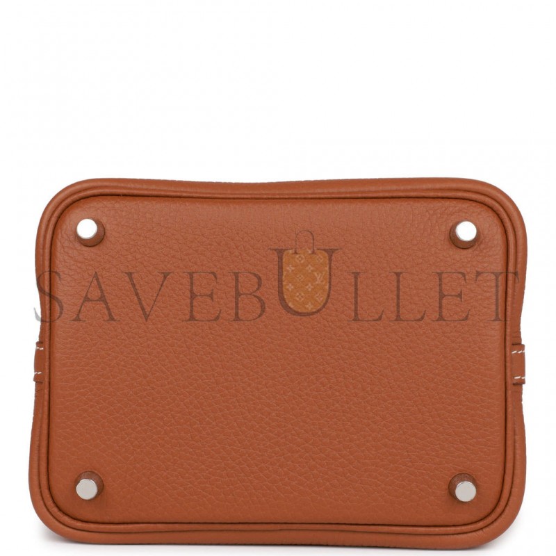 HERMES PICOTIN LOCK 18 GOLD CLEMENCE PALLADIUM HARDWARE (18*13*18cm) HERMES PICOTIN LOCK 18 GOLD CLEMENCE PALLADIUM HARDWARE (18*13*18cm)