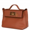 HERMES MINI 2424 BAG GOLD EVERCOLOR AND SWIFT GOLD HARDWARE (23*16*11cm) HERMES MINI 2424 BAG GOLD EVERCOLOR AND SWIFT GOLD HARDWARE (23*16*11cm)