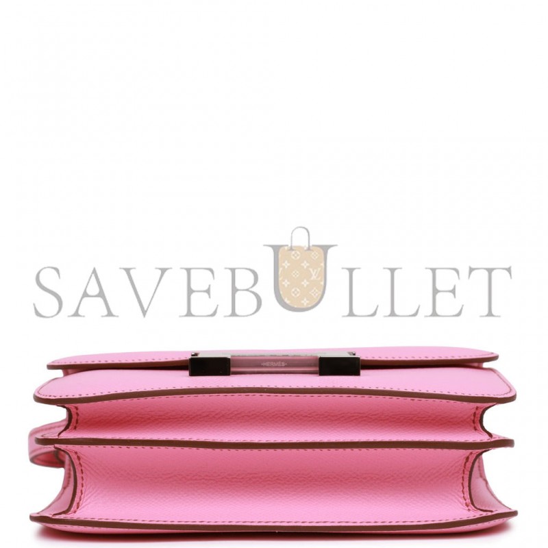 HERMES CONSTANCE 18 BUBBLEGUM EPSOM PALLADIUM HARDWARE (18cm) HERMES CONSTANCE 18 BUBBLEGUM EPSOM PALLADIUM HARDWARE (18cm)