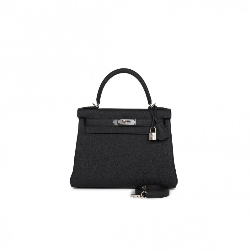 HERMES KELLY RETOURNE 28 CABAN TOGO PALLADIUM HARDWARE (28*22*10cm) HERMES KELLY RETOURNE 28 CABAN TOGO PALLADIUM HARDWARE (28*22*10cm)
