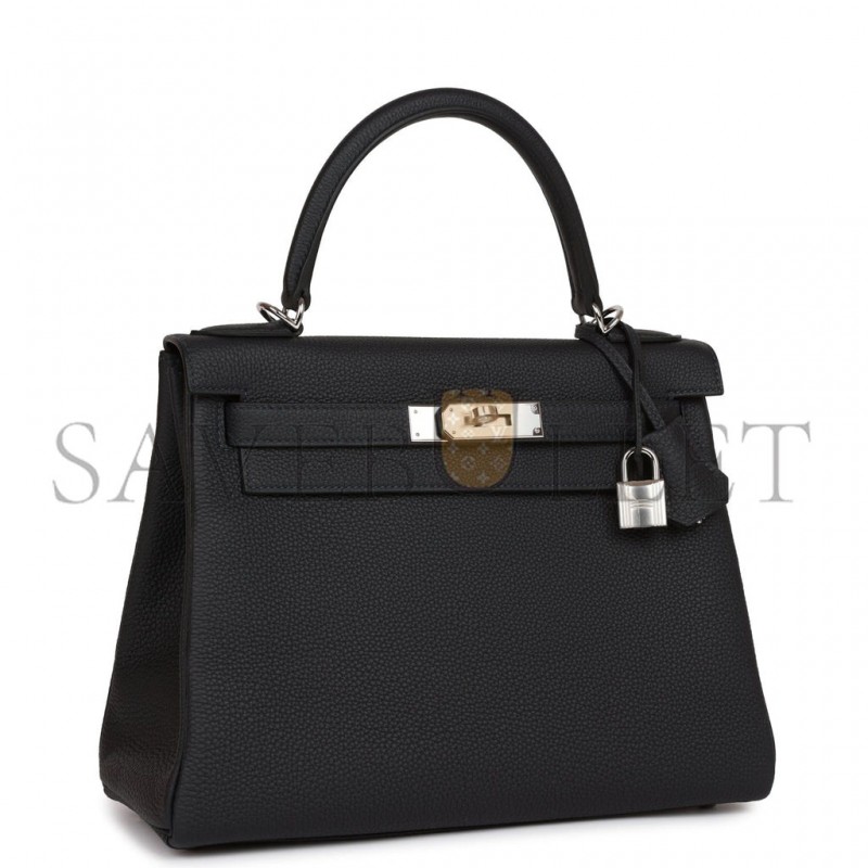 HERMES KELLY RETOURNE 28 CABAN TOGO PALLADIUM HARDWARE (28*22*10cm) HERMES KELLY RETOURNE 28 CABAN TOGO PALLADIUM HARDWARE (28*22*10cm)