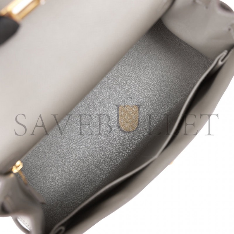 HERMES KELLY SELLIER 28 GRIS MEYER EPSOM GOLD HARDWARE (28*22*10cm) HERMES KELLY SELLIER 28 GRIS MEYER EPSOM GOLD HARDWARE (28*22*10cm)