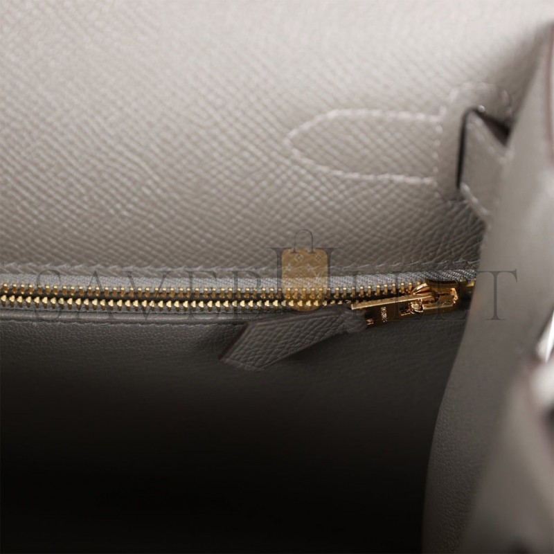 HERMES KELLY SELLIER 28 GRIS MEYER EPSOM GOLD HARDWARE (28*22*10cm) HERMES KELLY SELLIER 28 GRIS MEYER EPSOM GOLD HARDWARE (28*22*10cm)