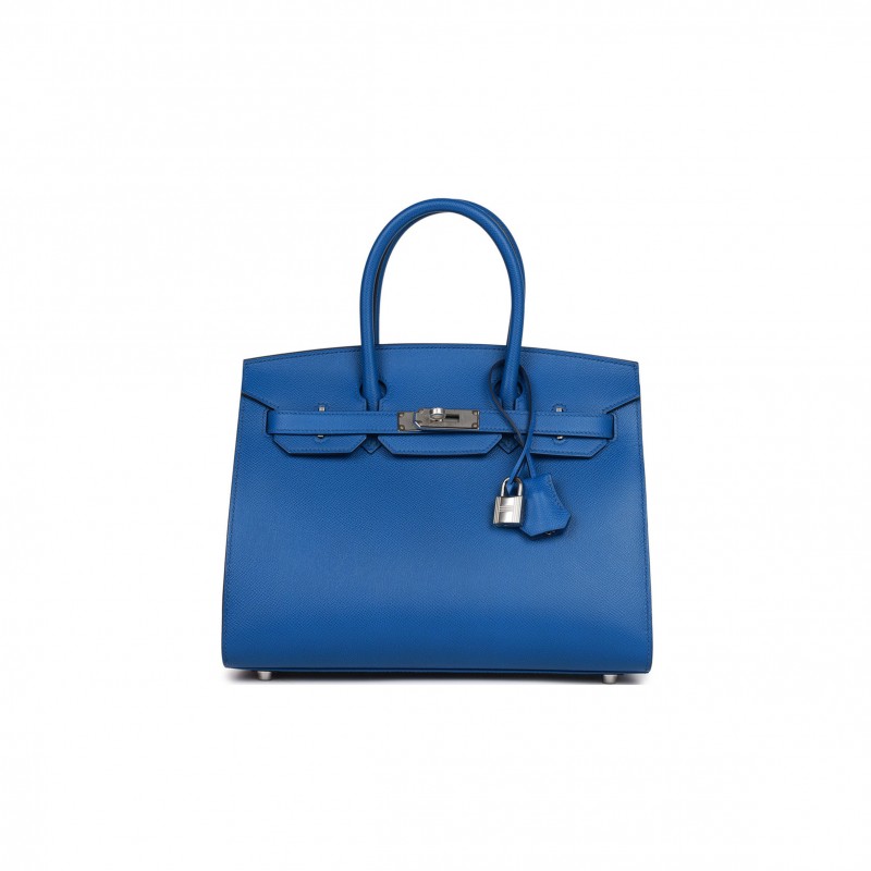 HERMES BIRKIN SELLIER 30 BLEU FRANCE EPSOM PALLADIUM HARDWARE 39822089420894 (30cm) HERMES BIRKIN SELLIER 30 BLEU FRANCE EPSOM PALLADIUM HARDWARE 39822089420894 (30cm)