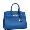 HERMES BIRKIN SELLIER 30 BLEU FRANCE EPSOM PALLADIUM HARDWARE 39822089420894 (30cm) HERMES BIRKIN SELLIER 30 BLEU FRANCE EPSOM PALLADIUM HARDWARE 39822089420894 (30cm)
