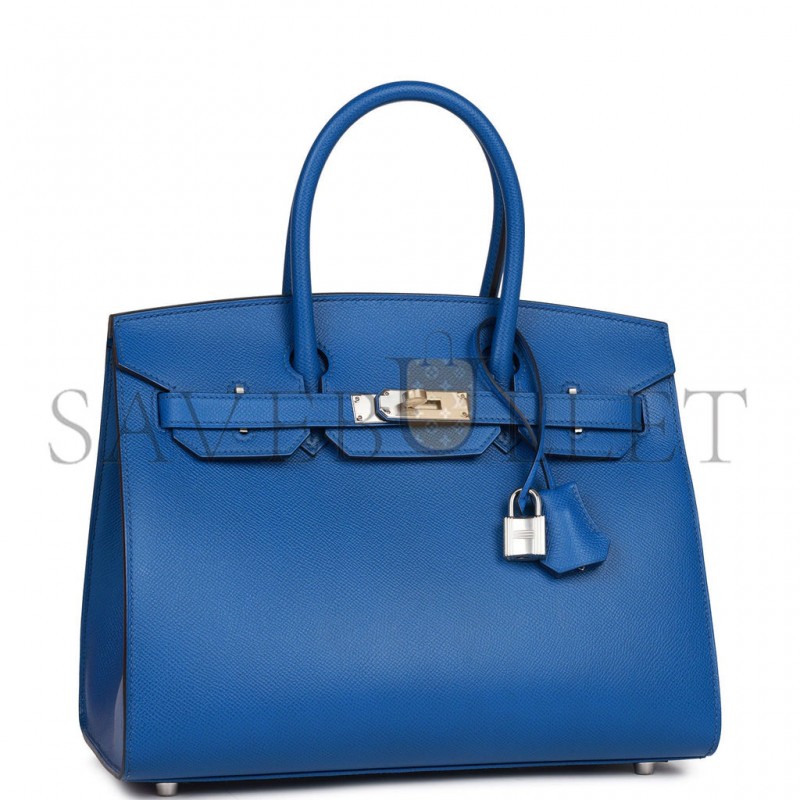 HERMES BIRKIN SELLIER 30 BLEU FRANCE EPSOM PALLADIUM HARDWARE 39822089420894 (30cm) HERMES BIRKIN SELLIER 30 BLEU FRANCE EPSOM PALLADIUM HARDWARE 39822089420894 (30cm)