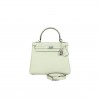 HERMES KELLY RETOURNE 25 VERT FIZZ SWIFT PALLADIUM HARDWARE HANDMADE (25*17*7cm)