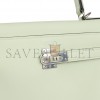 HERMES KELLY RETOURNE 25 VERT FIZZ SWIFT PALLADIUM HARDWARE HANDMADE (25*17*7cm)