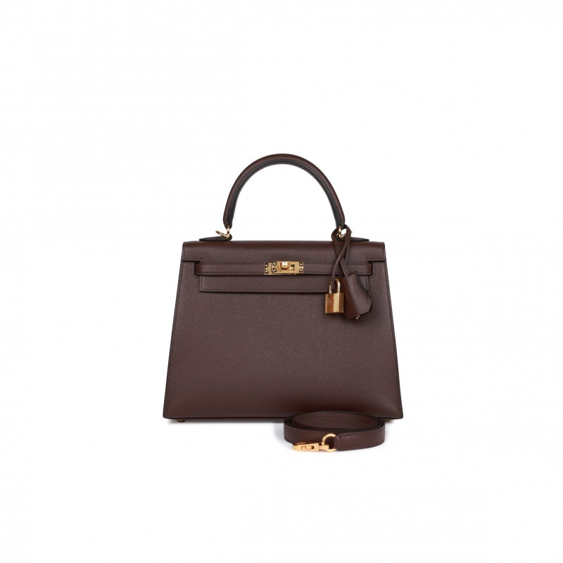 HERMES KELLY SELLIER 25 ROUGE SELLIER EPSOM GOLD HARDWARE HANDMADE (25*17*7cm) HERMES KELLY SELLIER 25 ROUGE SELLIER EPSOM GOLD HARDWARE HANDMADE (25*17*7cm)