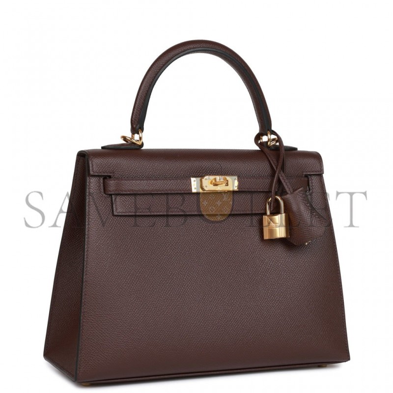 HERMES KELLY SELLIER 25 ROUGE SELLIER EPSOM GOLD HARDWARE HANDMADE (25*17*7cm) HERMES KELLY SELLIER 25 ROUGE SELLIER EPSOM GOLD HARDWARE HANDMADE (25*17*7cm)