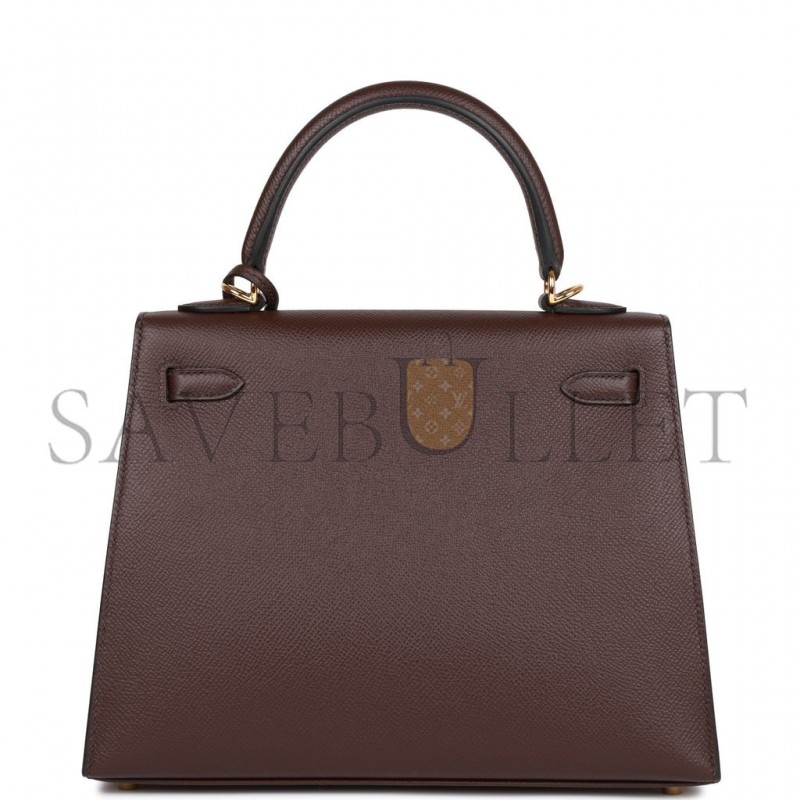 HERMES KELLY SELLIER 25 ROUGE SELLIER EPSOM GOLD HARDWARE HANDMADE (25*17*7cm) HERMES KELLY SELLIER 25 ROUGE SELLIER EPSOM GOLD HARDWARE HANDMADE (25*17*7cm)