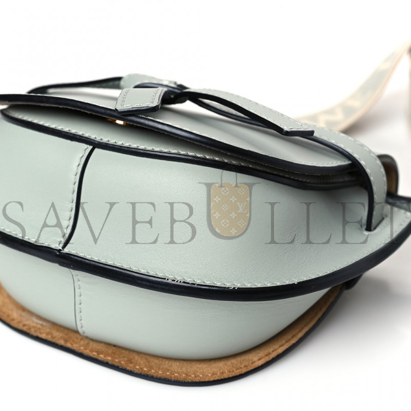 LOEWE CALFSKIN MINI GATE DUAL BAG ASH GREY (24*18*11cm) LOEWE CALFSKIN MINI GATE DUAL BAG ASH GREY (24*18*11cm)