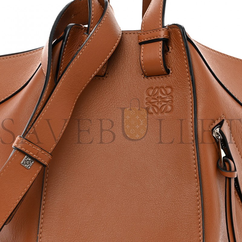 LOEWE CALFSKIN SMALL HAMMOCK SHOULDER BAG TAN (30*25*13.5cm)