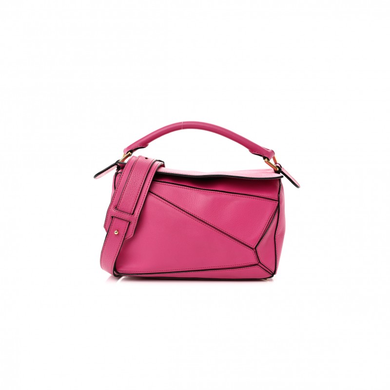 LOEWE CALFSKIN SMALL PUZZLE BAG FUCHSIA (24*16.5*10.5cm)