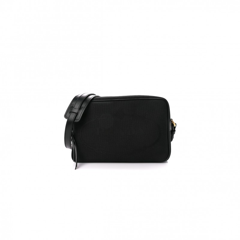 PRADA JACQUARD LOGO CAMERA BAG BLACK (23*15*8cm) PRADA JACQUARD LOGO CAMERA BAG BLACK (23*15*8cm)