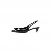 PRADA SPAZZOLATO LOGO POINTED TOE 45MM SLINGBACK PUMPS 40 BLACK PRADA SPAZZOLATO LOGO POINTED TOE 45MM SLINGBACK PUMPS 40 BLACK