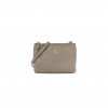 PRADA VITELLO DAINO DOUBLE ZIP CROSSBODY BAG ARGILLA (24*17*2cm) PRADA VITELLO DAINO DOUBLE ZIP CROSSBODY BAG ARGILLA (24*17*2cm)