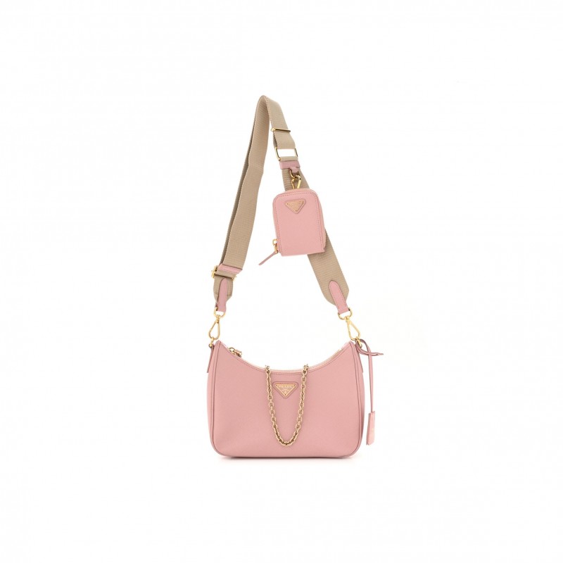 PRADA SAFFIANO RE-EDITION 2005 SHOULDER BAG ALABASTRO (22*17*6cm) PRADA SAFFIANO RE-EDITION 2005 SHOULDER BAG ALABASTRO (22*17*6cm)