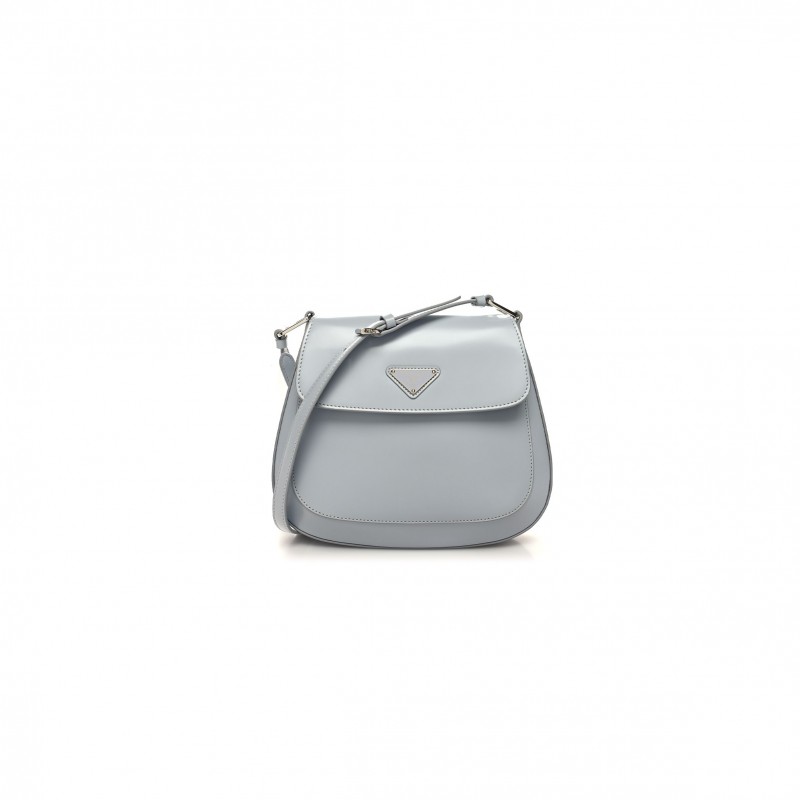 PRADA SPAZZOLATO CLEO FLAP SHOULDER BAG FIORDALISO (22*17*4cm)