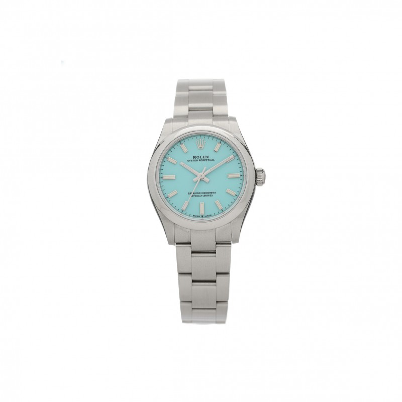 ROLEX STAINLESS STEEL 31MM OYSTER PERPETUAL WATCH TURQUOISE 277200 ROLEX STAINLESS STEEL 31MM OYSTER PERPETUAL WATCH TURQUOISE 277200