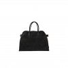 THE ROW SOFT MARGAUX 17 BAG IN SUEDE BLACK W1254L25BLSG (43*30*25cm)