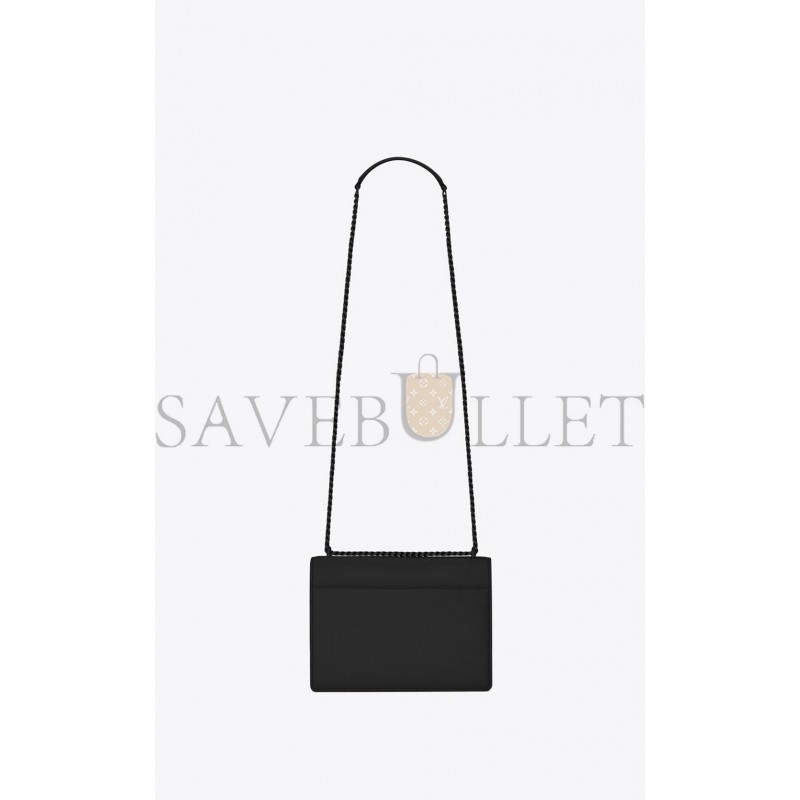 YSL SUNSET MEDIUM CHAIN BAG IN SMOOTH LEATHER 442906D420U1000 (22*16*6.5cm)