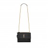 YSL SUNSET MEDIUM CHAIN BAG IN CROCODILE-EMBOSSED SHINY LEATHER 442906DND0J1000 (22*16*6.5cm)