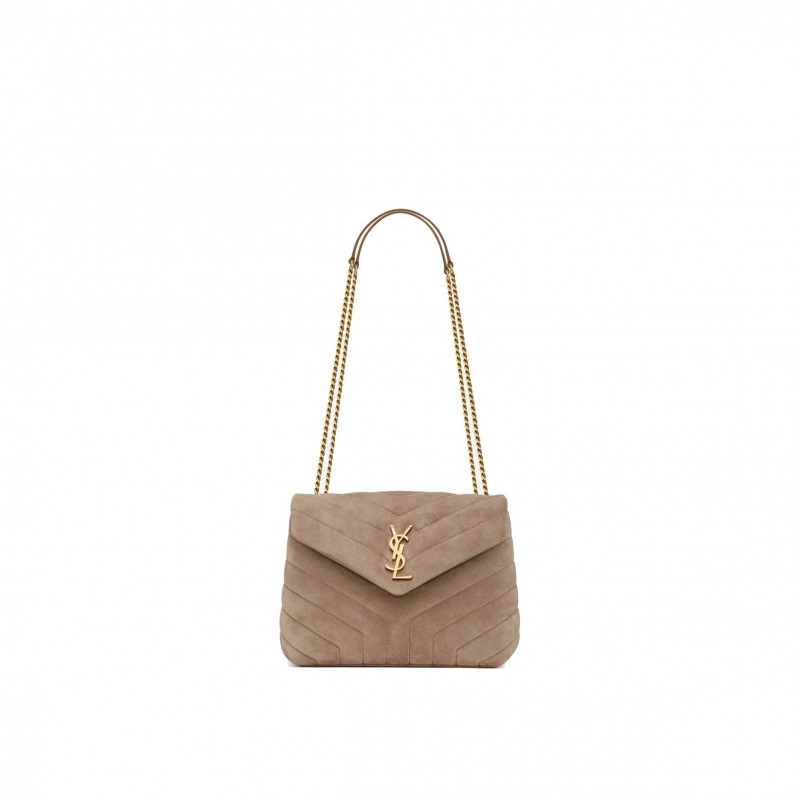 YSL LOULOU SMALL CHAIN BAG IN QUILTED "Y" SUEDE 4946991U8612346 (25*17*9cm) YSL LOULOU SMALL CHAIN BAG IN QUILTED "Y" SUEDE 4946991U8612346 (25*17*9cm)