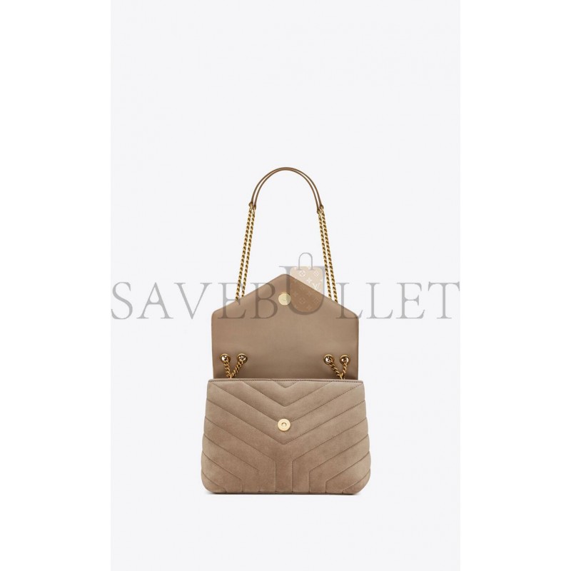 YSL LOULOU SMALL CHAIN BAG IN QUILTED "Y" SUEDE 4946991U8612346 (25*17*9cm) YSL LOULOU SMALL CHAIN BAG IN QUILTED "Y" SUEDE 4946991U8612346 (25*17*9cm)
