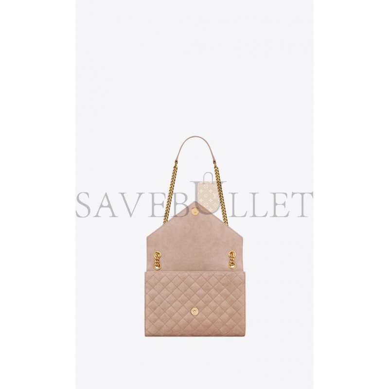 YSL ENVELOPE MEDIUM CHAIN BAG IN MIX MATELASS&EACUTE; SUEDE 6001851S7F12738 (24*17.5*6cm)