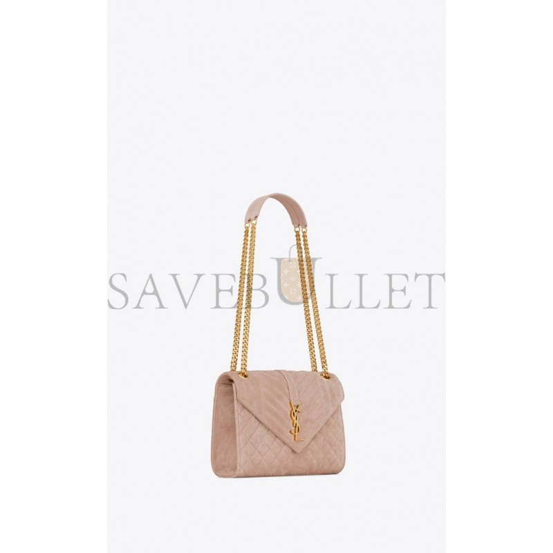 YSL ENVELOPE MEDIUM CHAIN BAG IN MIX MATELASS&EACUTE; SUEDE 6001851S7F12738 (24*17.5*6cm)