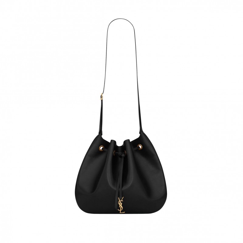 YSL PARIS VII LARGE FLAT HOBO BAG IN SMOOTH LEATHER 697941AAAMD1000 (44*33*2cm)