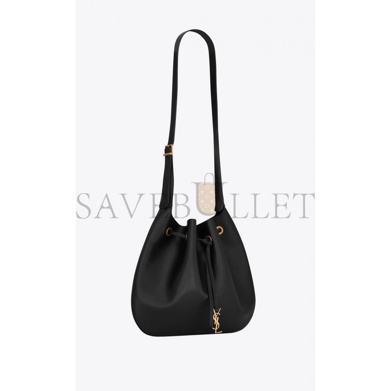 YSL PARIS VII LARGE FLAT HOBO BAG IN SMOOTH LEATHER 697941AAAMD1000 (44*33*2cm)