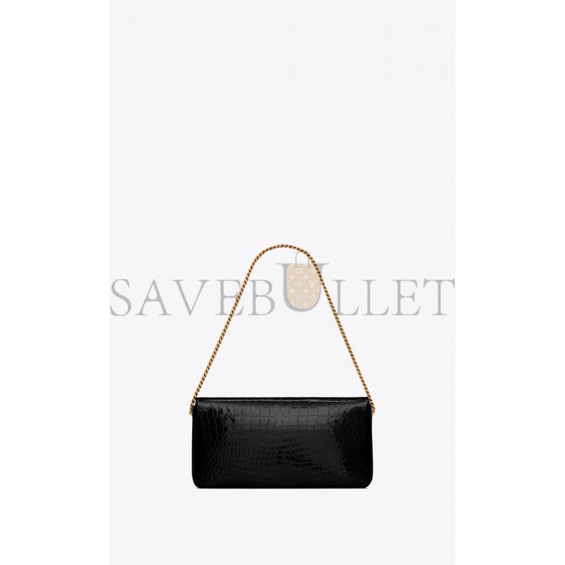 YSL KATE 99 CHAIN BAG IN ALLIGATOR-EMBOSSED LEATHER 72366015F0W1000 (26*13.5*4.5cm)