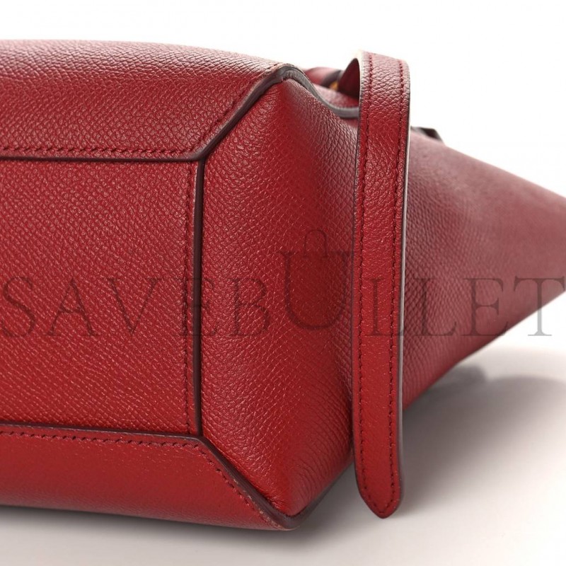 CELINE GRAINED CALFSKIN NANO BELT BAG RUBY (20*19*11cm) CELINE GRAINED CALFSKIN NANO BELT BAG RUBY (20*19*11cm)