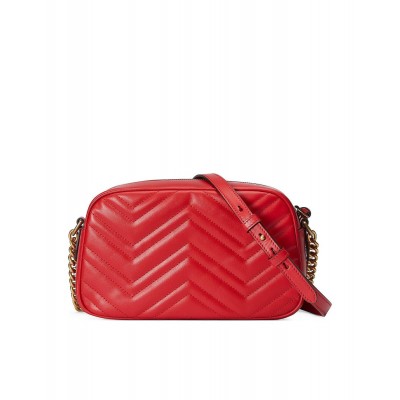 GUCCI GG MARMONT MATELASSÉ SMALL SHOULDER BAG  25988499 (24*13*7cm)